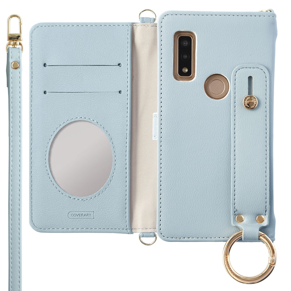 ヴィーガンレザー くすみパステル ハンドベルト＆ショルダーストラップ