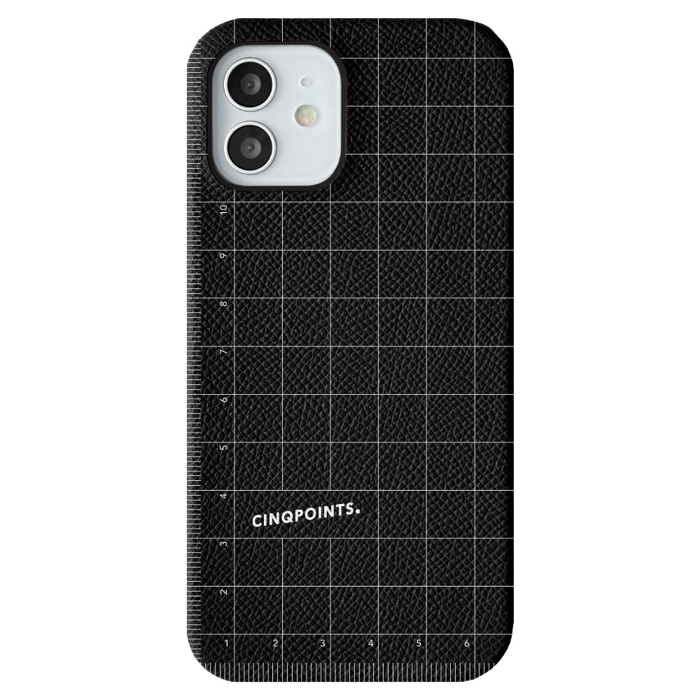 Cinqpoints 03_GRID 本革 コラボ背面ケース – COVERARY