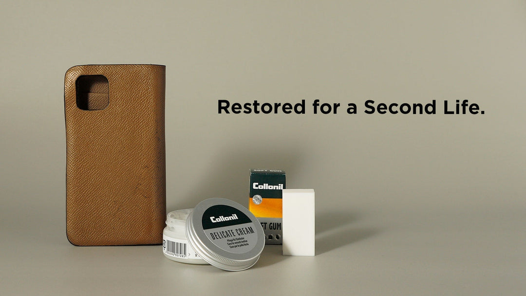 フランス製レザー・ヴォーエプソンの修理記録<br>~2年使った本革ケースをもう一度、美しく。~