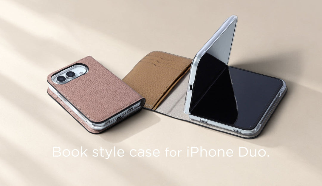 iPhone Duo対応、本革手帳型ケースが登場。