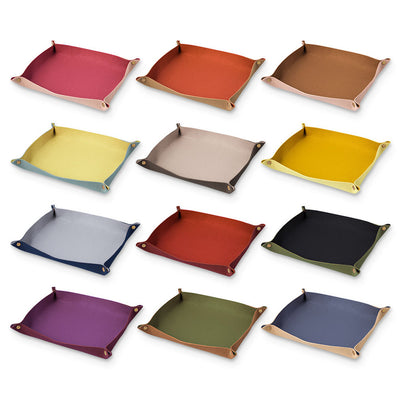 A high-quality leather tray that adds color to your everyday life