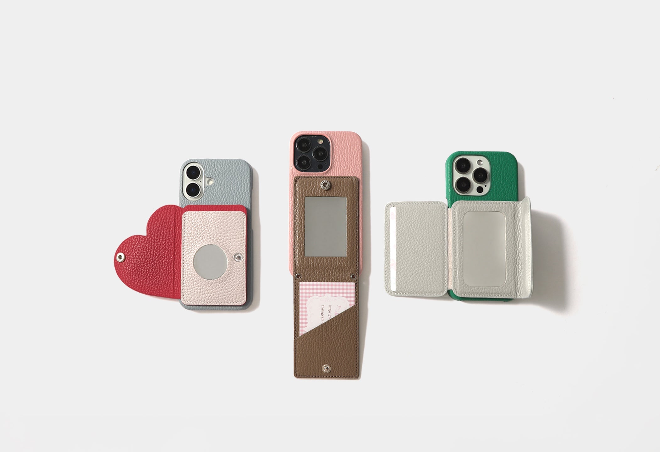 ミラー付きスマホケース