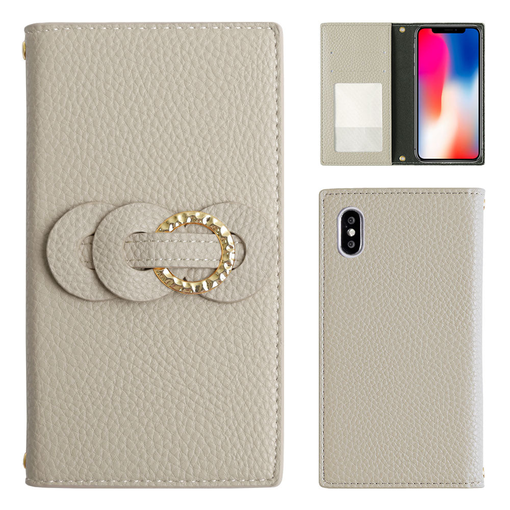 Vegan leather dusty color double ring wallet case Xperia series