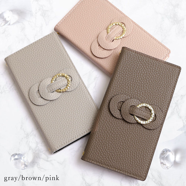 Vegan leather dusty color double ring wallet case Google Pixel series