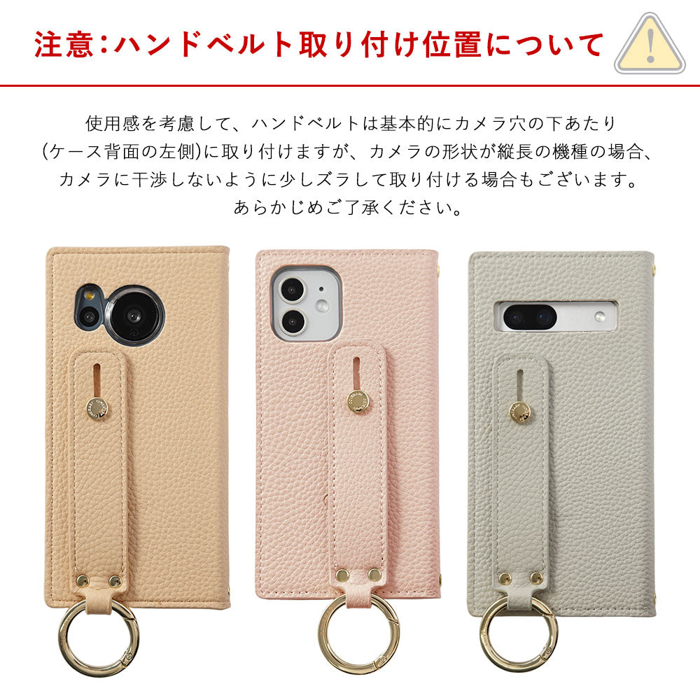 Vegan leather dusty color hand strap attached notebook-style case Galaxy series