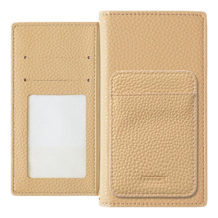 Vegan leather dusty color vertical/horizontal selectable card pocket with notebook-style case AQUOS series