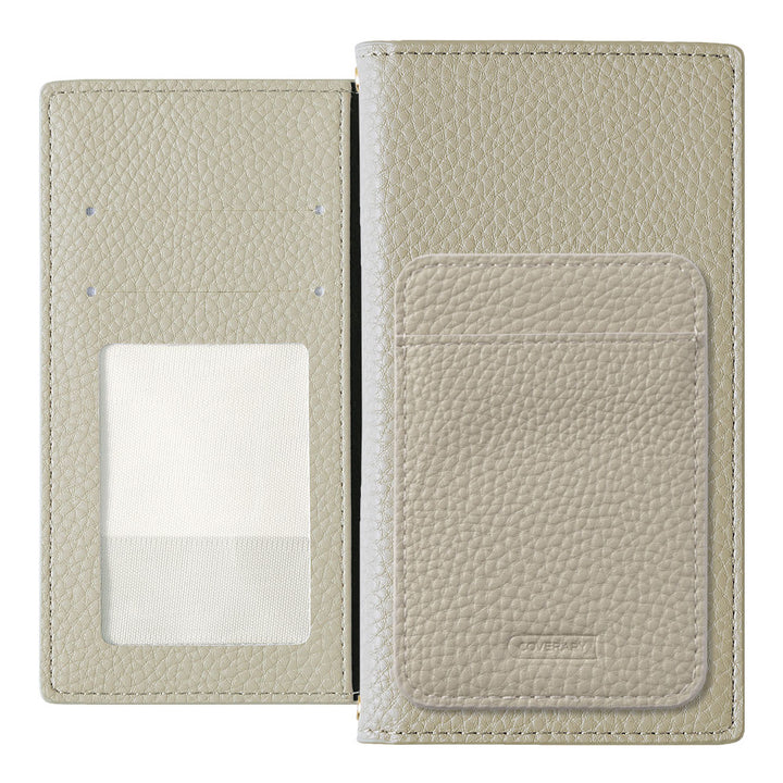 ヴィーガンレザー ダスティカラー 縦・横選べるカードポケット付き 手帳型ケース