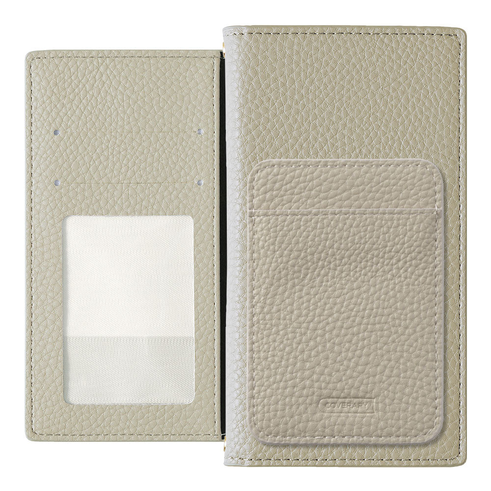 Vegan leather dusty color vertical/horizontal selectable card pocket with notebook-style case AQUOS series