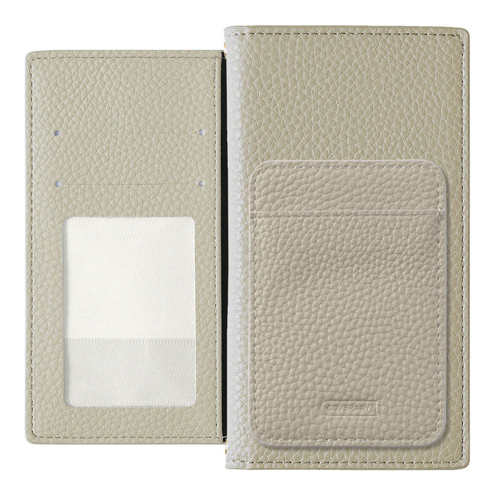 Vegan leather dusty color vertical/horizontal selectable card pocket with notebook-style case AQUOS series