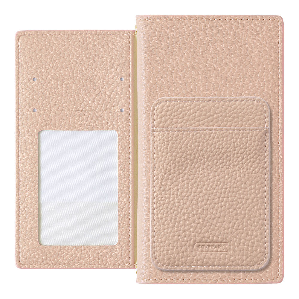 ヴィーガンレザー ダスティカラー 縦・横選べるカードポケット付き 手帳型ケース