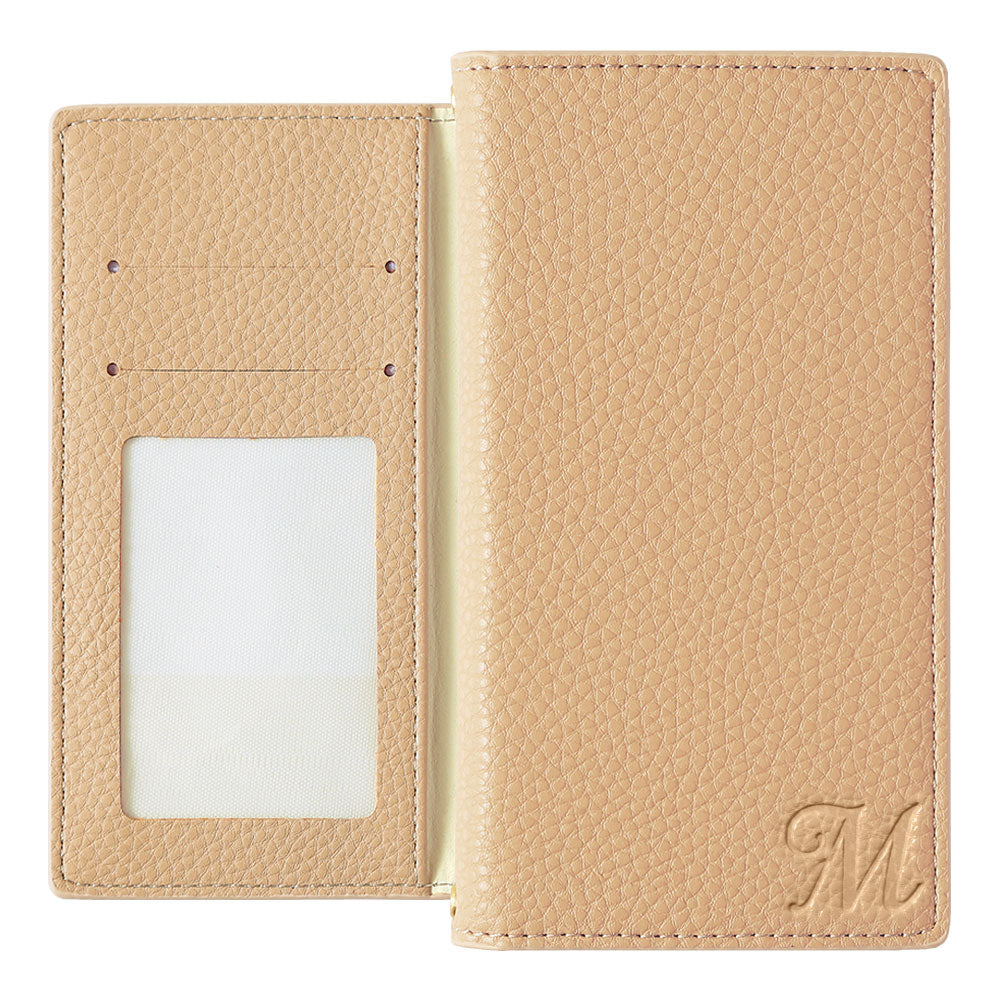Vegan Leather Dusty Color Initial Notebook Case Galaxy Series