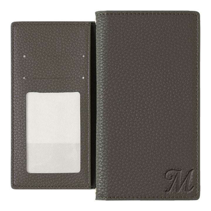 Étui portefeuille à initiales en cuir végan couleur poussiéreuse pour la série Xperia