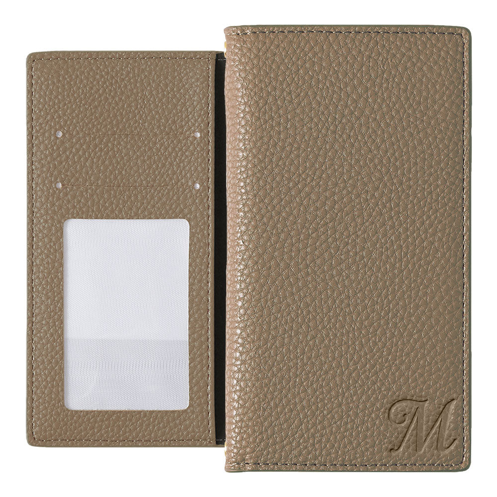 Vegan leather dusty color initial notebook-style case for Google Pixel series