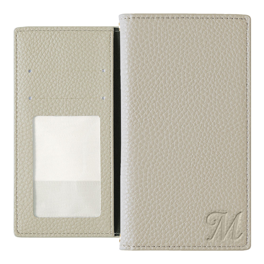 Vegan leather dusty color initial notebook-style case for Google Pixel series