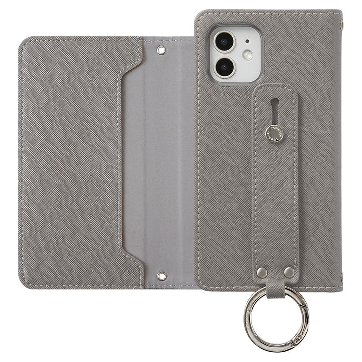 Vegan leather Saffiano leather-style hand strap attached notebook-style case AQUOS series