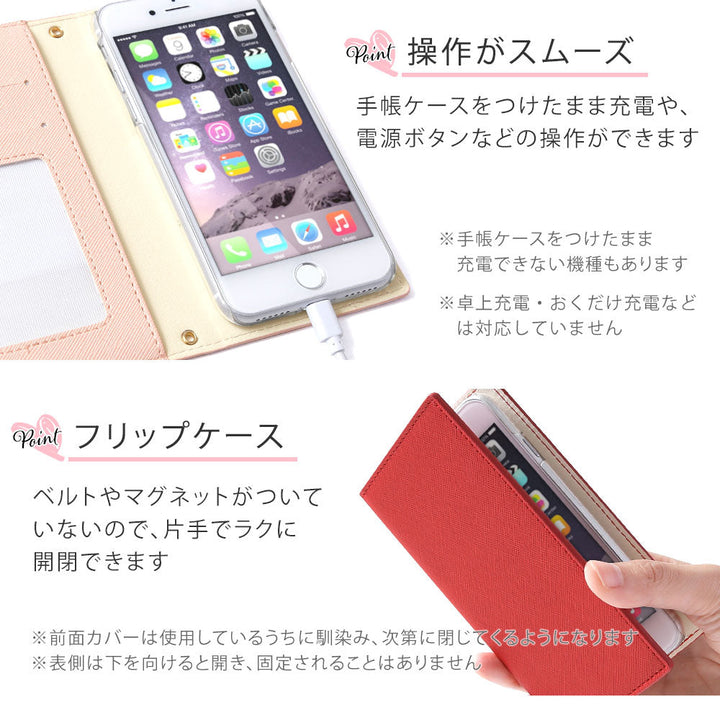 Vegan Leather Saffiano Leather Texture Basic Flower Line Wallet Case for iPhone Series