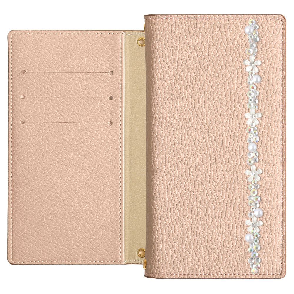 Vegan leather smoky color flower line folio case Google Pixel series