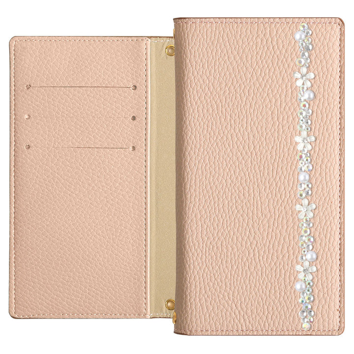 Vegan leather smoky color flower line folio case Google Pixel series