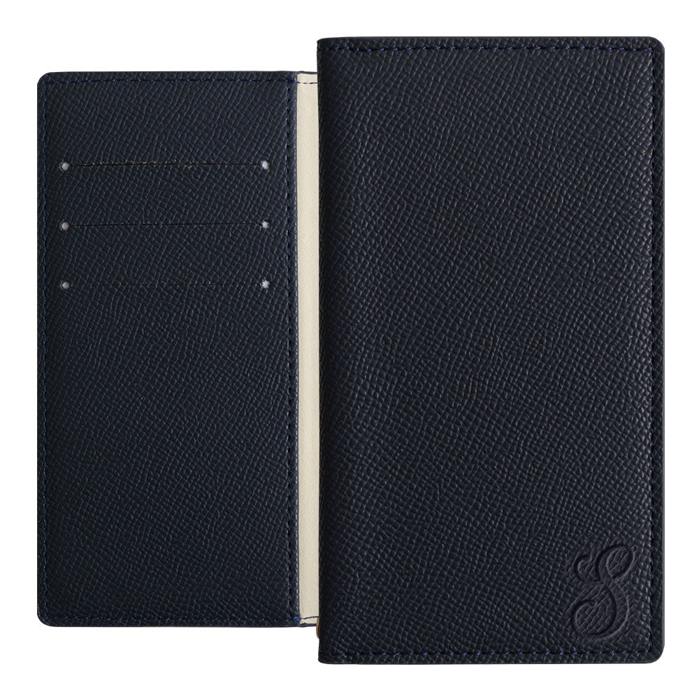 Vegan leather basic color stand function initial notebook-style case AQUOS series
