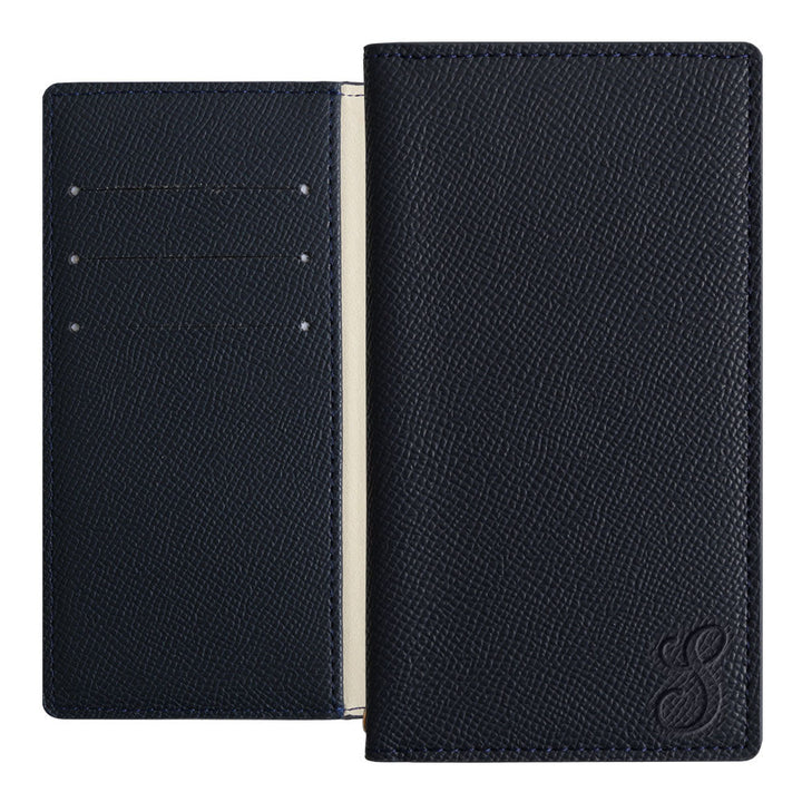 Vegan leather basic color stand function initial notebook-style case AQUOS series