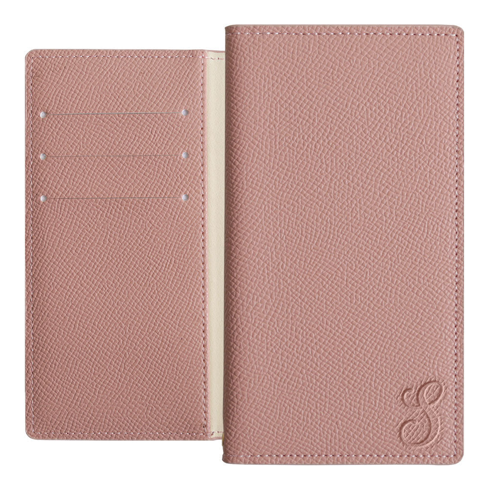 Vegan leather basic color stand function initial notebook-style case AQUOS series