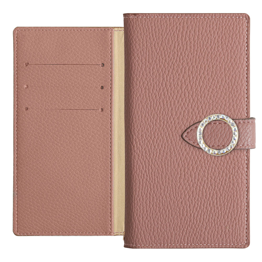 Vegan Leather Basic Round Stone Wallet Case (with Belt) for Google Pixel Series