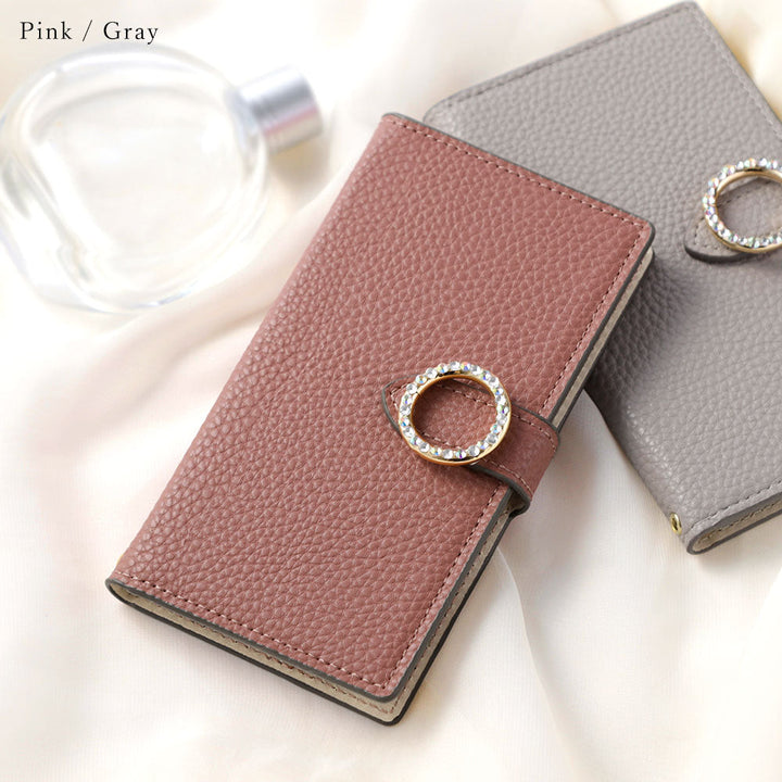 Vegan Leather Basic Round Stone Wallet Case (with Belt) for Google Pixel Series