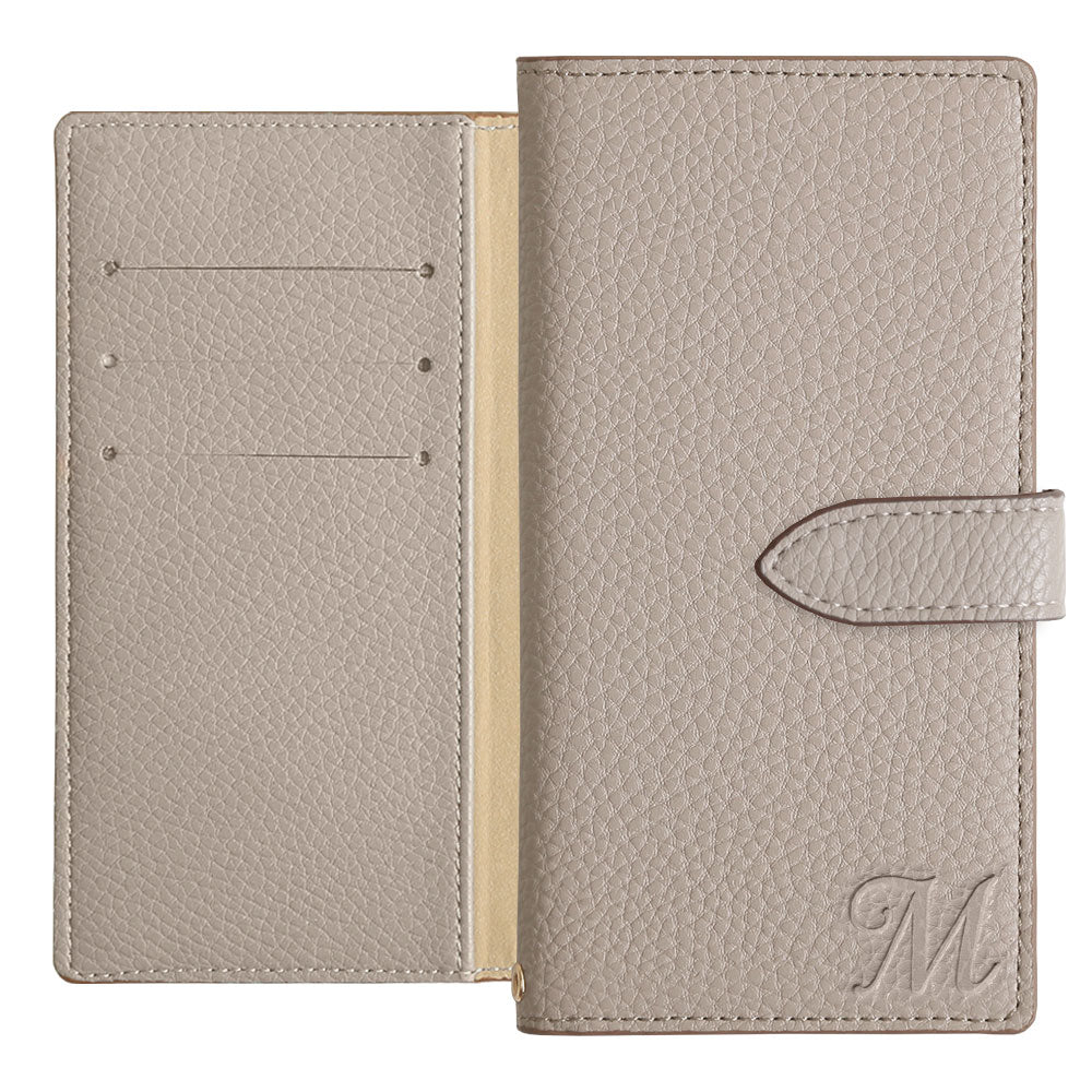 Vegan Leather Basic Initial Notebook Case (with Belt)