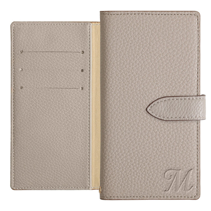 Vegan Leather Basic Initial Notebook Case (with Belt)
