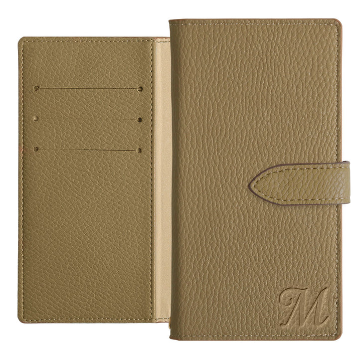 Vegan Leather Basic Initial Notebook Case (with Belt)