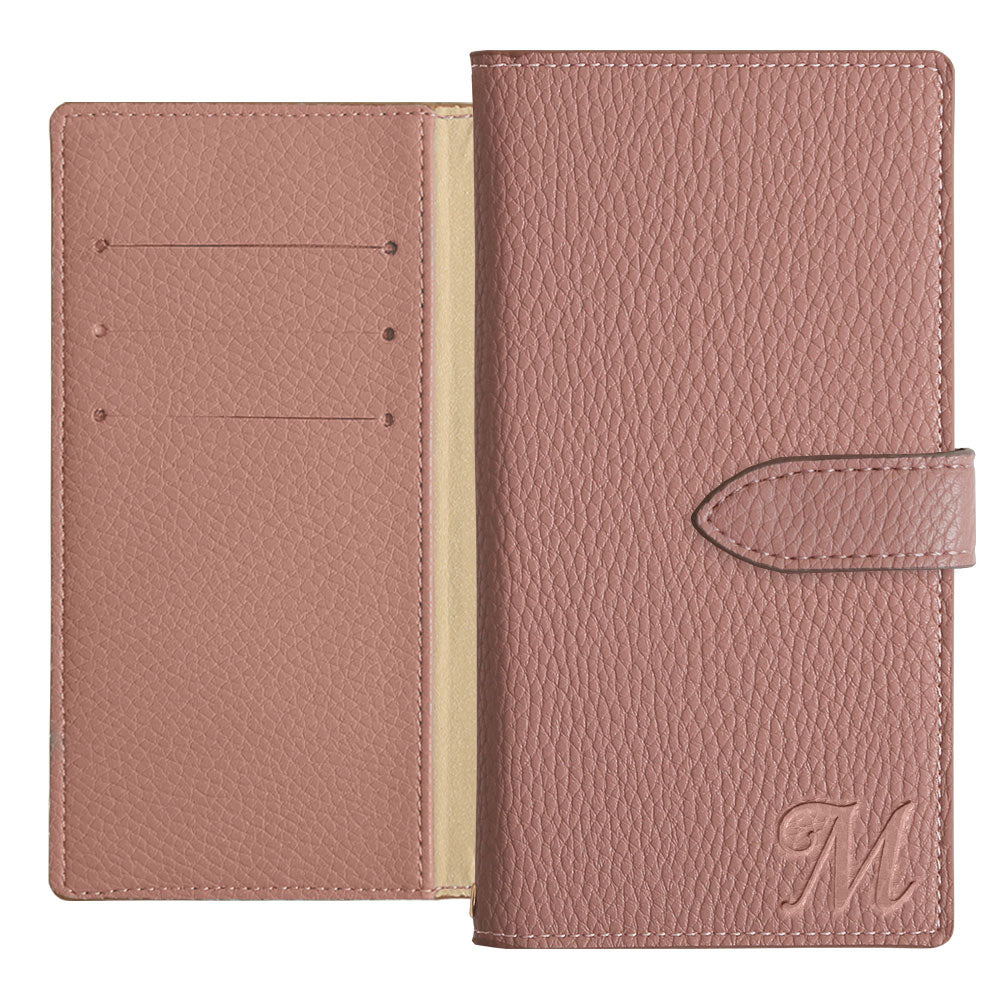 Vegan Leather Basic Initial Notebook Case (with Belt)