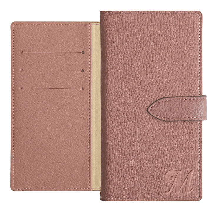 Vegan Leather Basic Initial Notebook Case (with Belt)