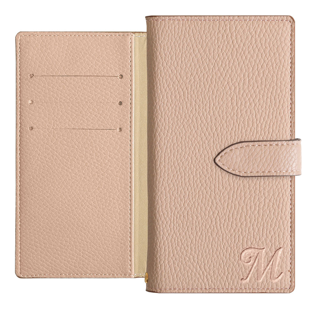 Vegan Leather Basic Initial Notebook Case (with Belt)
