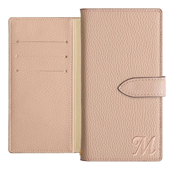 Vegan Leather Basic Initial Notebook Case (with Belt)