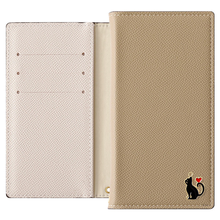 Vegan leather bicolor stand function heart cat deco wallet case Google Pixel series