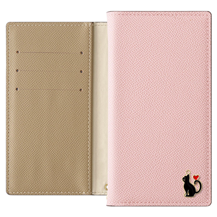 Vegan leather bicolor stand function heart cat deco wallet case Google Pixel series