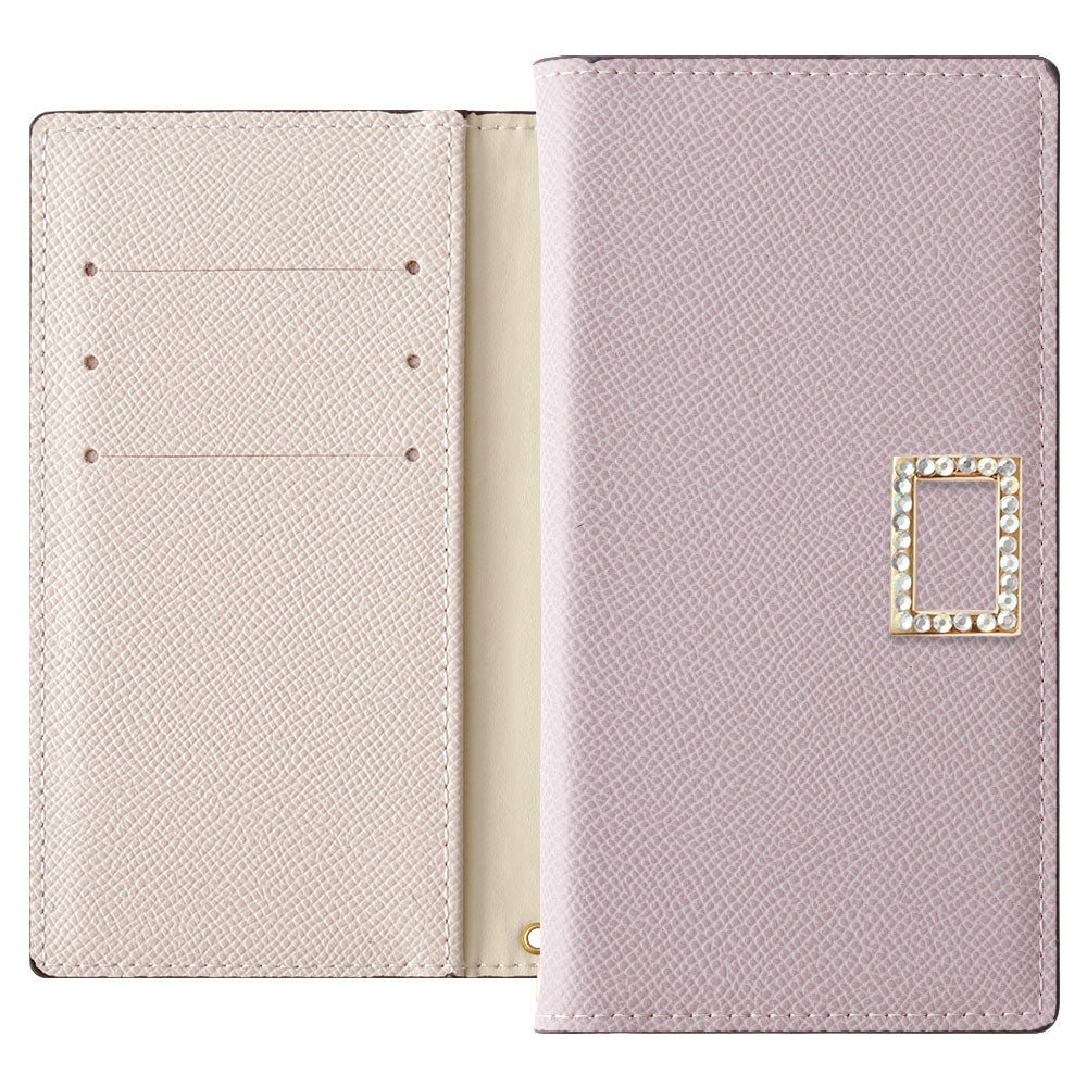 Vegan leather bicolor stand function stone square deco notebook-style case