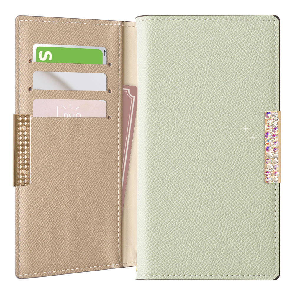 Vegan leather bicolor stand function stone frame deco wallet case for Google Pixel series