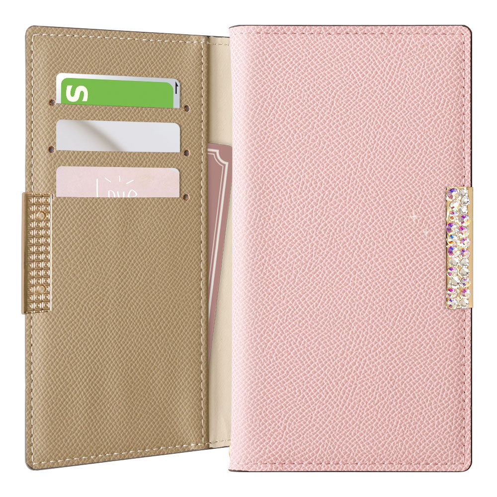 Vegan leather bicolor stand function stone frame deco wallet case for Google Pixel series