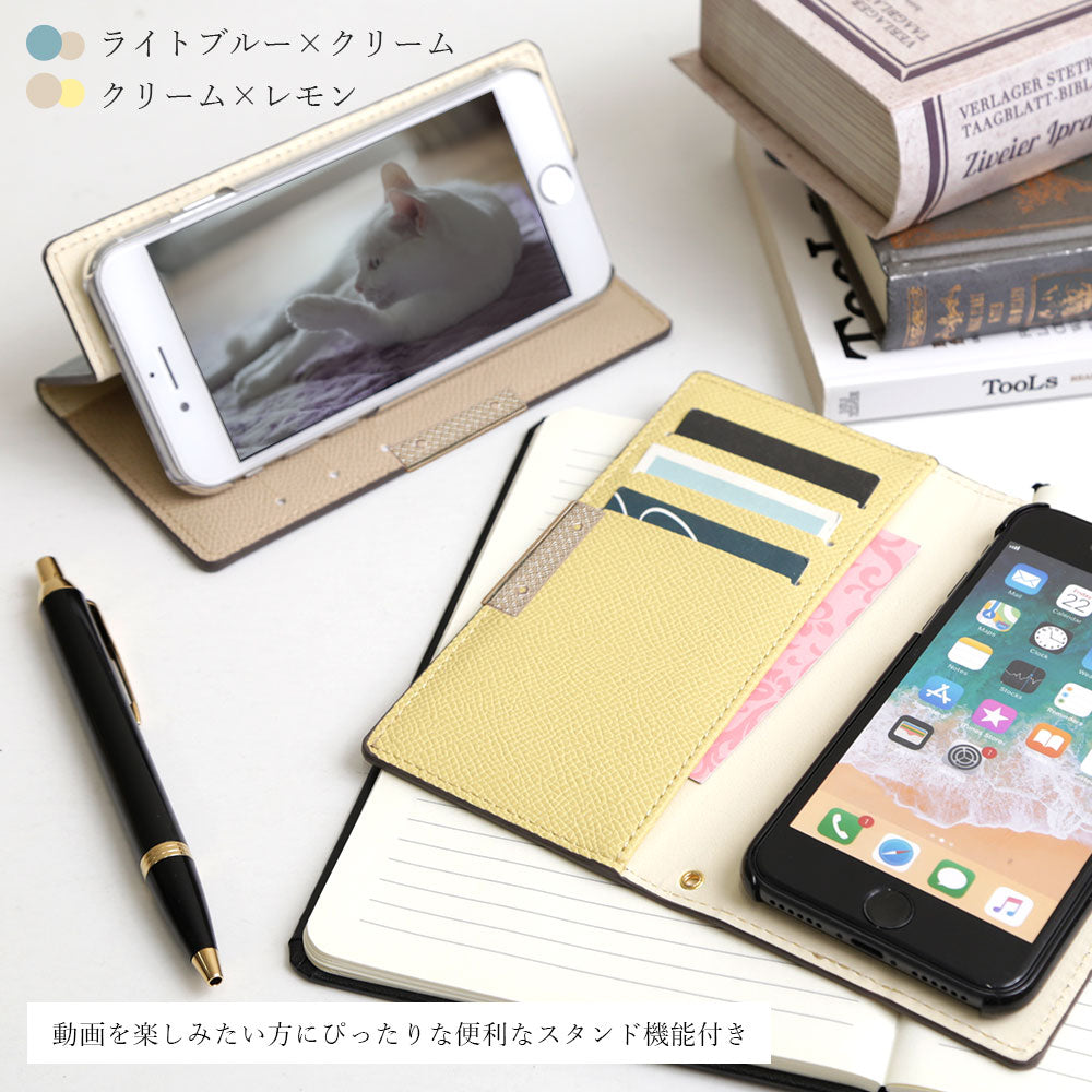 Vegan leather bicolor stand function stone frame deco folio case for iPhone series