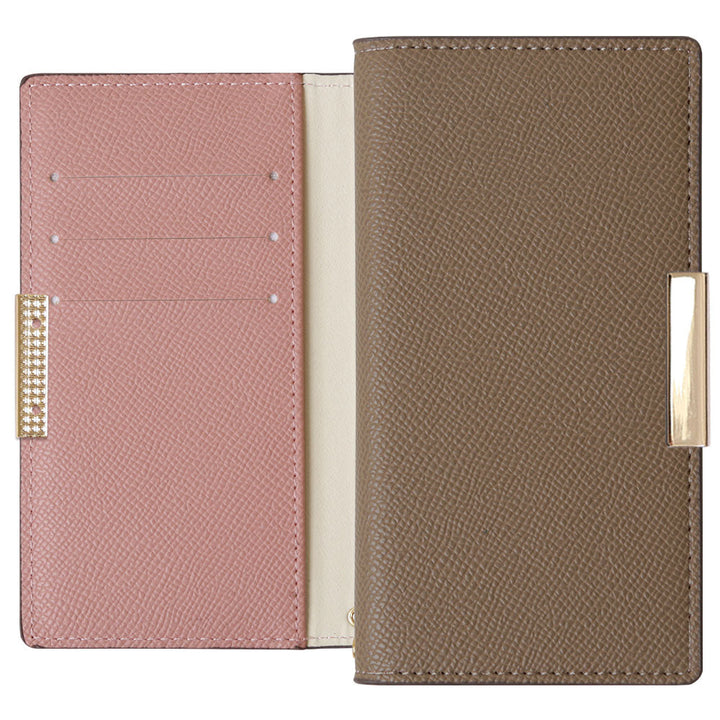 Vegan leather bicolor stand function frame deco notebook-style case Xperia series