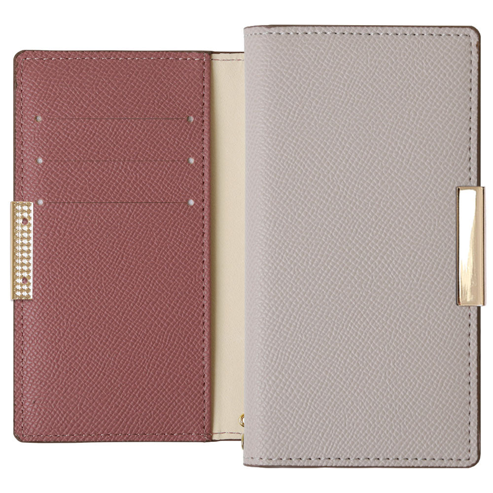 Vegan leather bicolor stand function frame deco notebook-style case Xperia series