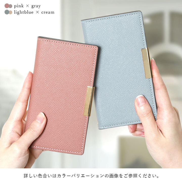 Étui portefeuille bicolore en cuir végan avec fonction support et décoration de cadre pour la série Google Pixel