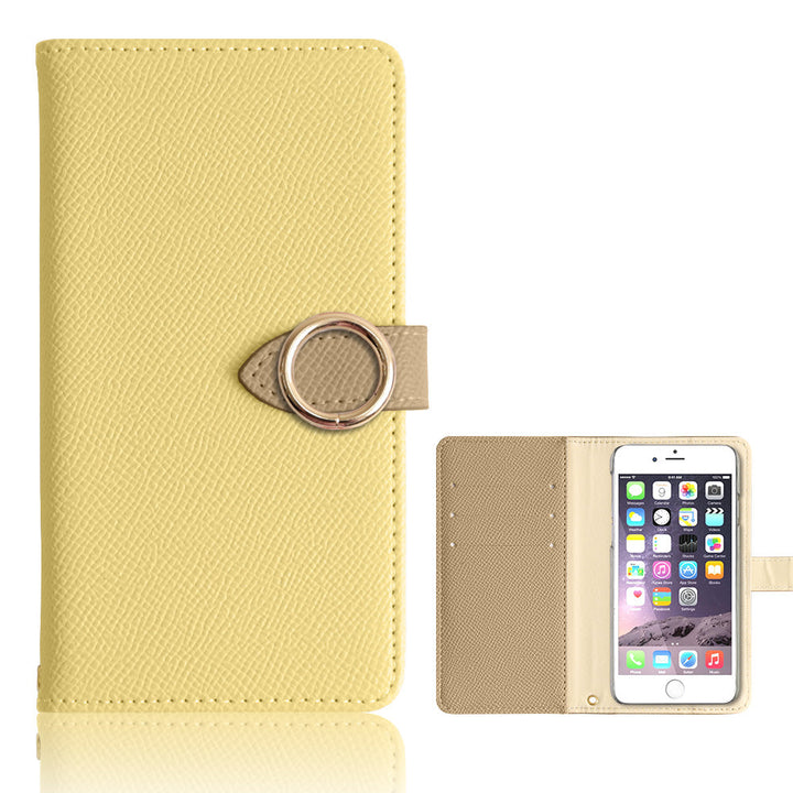 Vegan leather bicolor gold ring stand function wallet case (with belt) Galaxy series