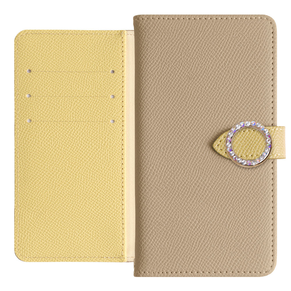 Vegan Leather Bicolor Round Stone Stand Function Wallet Case (with Belt) for Google Pixel Series