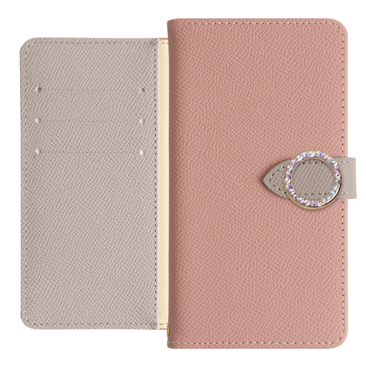 Vegan Leather Bicolor Round Stone Stand Function Wallet Case (with Belt) for Google Pixel Series