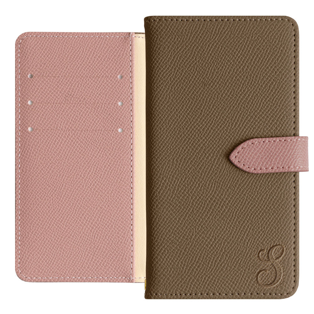 Vegan Leather Bicolor Initial Notebook Case (with Belt) Galaxy Series
