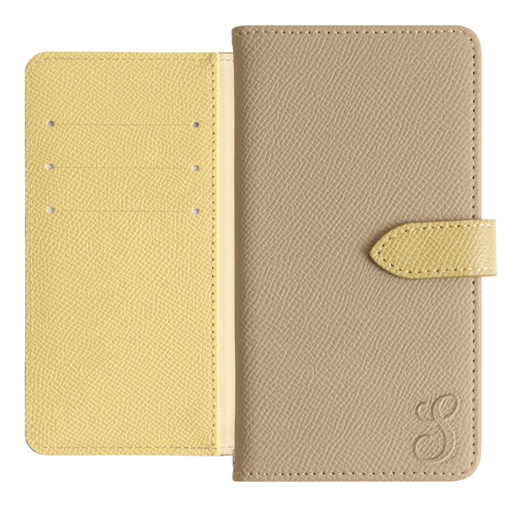 Vegan Leather Bicolor Initial Notebook Case (with Belt) AQUOS Series