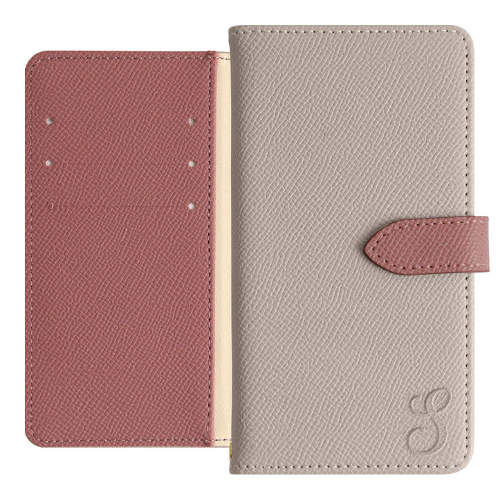 Vegan Leather Bicolor Initial Notebook Case (with Belt) Galaxy Series