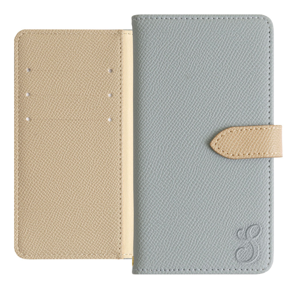 Vegan Leather Bicolor Initial Notebook Case (with Belt) Galaxy Series
